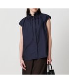 【ユナイテッドアローズ/UNITED ARROWS】のフリルカラー フレンチスリーブ ブラウス NAVY|ID:prp329100004618544
