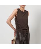【ユナイテッドアローズ/UNITED ARROWS】のサイドシャーリング ノースリーブカットソー DK.BROWN|ID:prp329100004618673