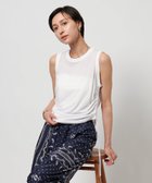 【ユナイテッドアローズ/UNITED ARROWS】のサイドシャーリング ノースリーブカットソー WHITE|ID:prp329100004618673