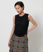 【ユナイテッドアローズ/UNITED ARROWS】のサイドシャーリング ノースリーブカットソー BLACK|ID:prp329100004618673