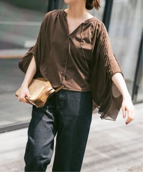 【スピック&スパン/Spick & Span】のTCシアーギャザーブラウス 人気、トレンドファッション・服の通販 founy(ファニー) ファッション Fashion レディースファッション Fashion for Women トップス・カットソー Cut & Sew Tops シャツ・ブラウス・オフィスカジュアル Elegant Blouses & Button-Ups カットソー Cut and Sewn Top ギャザー Gathered, Ruffled サンダル Sandals, Summer Shoes タンク Tank Top, Sleeveless Top フラット Flat, Flat Shoes ボトム Bottoms, Lower Wear リラックス Relax, Relaxed Fit ワイド Wide, Wide Fit |ID:prp329100004618678