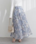 【ナチュラルクチュール/natural couture】の大花プリントメッシュスカート サックスブルー|ID: prp329100004618697 ipo3291000000033234224
