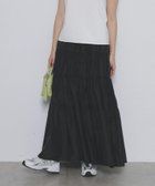【アーバンリサーチ ロッソ/URBAN RESEARCH ROSSO】のF by ROSSO ナイロンティアードロングスカート BLACK|ID: prp329100004618712 ipo3291000000033172365