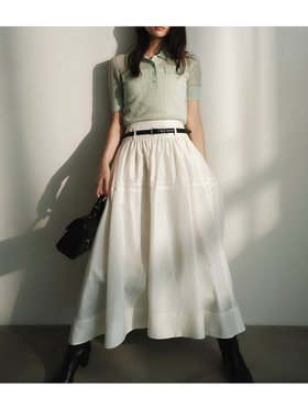 【フレイ アイディー/FRAY I.D】のギャザーボリュームスカート 人気、トレンドファッション・服の通販 founy(ファニー) ファッション Fashion レディースファッション Fashion for Women スカート Skirts エレガント 上品 Elegant ギャザー Gathered, Ruffled シャーリング Shirring, Ruched タフタ Taffeta, Structured Fabric バランス Balance, Style Balance ループ Loop, Loop Knit ワッシャー Washer, Crinkled Finish 今季 This Season, Current Season |ID:prp329100004618758