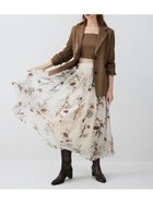 【フレイ アイディー/FRAY I.D】のボタニカルプリントシアータックスカート 人気、トレンドファッション・服の通販 founy(ファニー) ファッション Fashion レディースファッション Fashion for Women スカート Skirts おすすめ Recommended / Our Picks ギャザー Gathered, Ruffled サテン Satin, Glossy Fabric シアー Sheer, See-Through フレア Flare, Flared プリント Print, Printed Pattern ボタニカル Botanical, Floral Pattern ラグジュアリー Luxury, Elegant ランダム Random, Irregular 秋 Autumn thumbnail IVR[003]|ID: prp329100004618766 ipo3291000000033594177