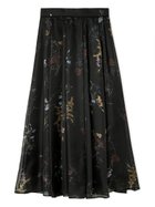 【フレイ アイディー/FRAY I.D】のボタニカルプリントシアータックスカート 人気、トレンドファッション・服の通販 founy(ファニー) ファッション Fashion レディースファッション Fashion for Women スカート Skirts おすすめ Recommended / Our Picks ギャザー Gathered, Ruffled サテン Satin, Glossy Fabric シアー Sheer, See-Through フレア Flare, Flared プリント Print, Printed Pattern ボタニカル Botanical, Floral Pattern ラグジュアリー Luxury, Elegant ランダム Random, Irregular 秋 Autumn thumbnail BLK[009]|ID: prp329100004618766 ipo3291000000033594178