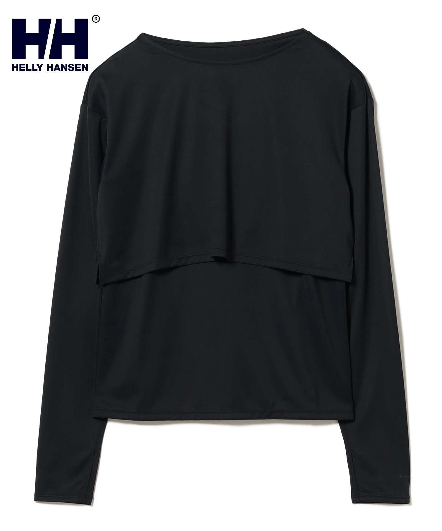 【ビーミングライフストアバイビームス/B:MING LIFE STORE by BEAMS】の【セットアイテム】HELLY HANSEN / シャルム ラッシュガード 3WAY トップス(S~M)(レディース) インテリア・キッズ・メンズ・レディースファッション・服の通販 founy(ファニー) 　ファッション　Fashion　レディースファッション　Fashion for Women　トップス・カットソー　Cut & Sew Tops　ショート　Short, Short Length　スリット　Slit, Slit Detail　タンク　Tank Top, Sleeveless Top　長袖　Long Sleeve, Full Sleeve　ミラノリブ　Milano Rib, Milano Stitch　夏　Summer　ブラック|ID: prp329100004618827 ipo3291000000033476867