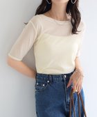 【アンドミー/andme】のコンパクト 半袖 シアー トップス 人気、トレンドファッション・服の通販 founy(ファニー) ファッション Fashion レディースファッション Fashion for Women トップス・カットソー Cut & Sew Tops おすすめ Recommended / Our Picks コンパクト Compact, Small Size サロペット Overalls, Salopette シアー Sheer, See-Through シンプル Simple, Minimal トレンド Trend, Trending Now 半袖 Short Sleeve, Half Sleeve thumbnail アイボリー|ID: prp329100004618880 ipo3291000000033570450