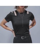 【ハレ/HARE】のデザインカットリブT 人気、トレンドファッション・服の通販 founy(ファニー) ファッション Fashion レディースファッション Fashion for Women おすすめ Recommended / Our Picks ウェーブ Wavy Pattern コンパクト Compact, Small Size シンプル Simple, Minimal ストレート Straight, Straight Cut デコルテ Décolleté, Neckline デニム Denim, Jeans Material ランダム Random, Irregular エレガント 上品 Elegant thumbnail ブラック09|ID: prp329100004619004 ipo3291000000033121207