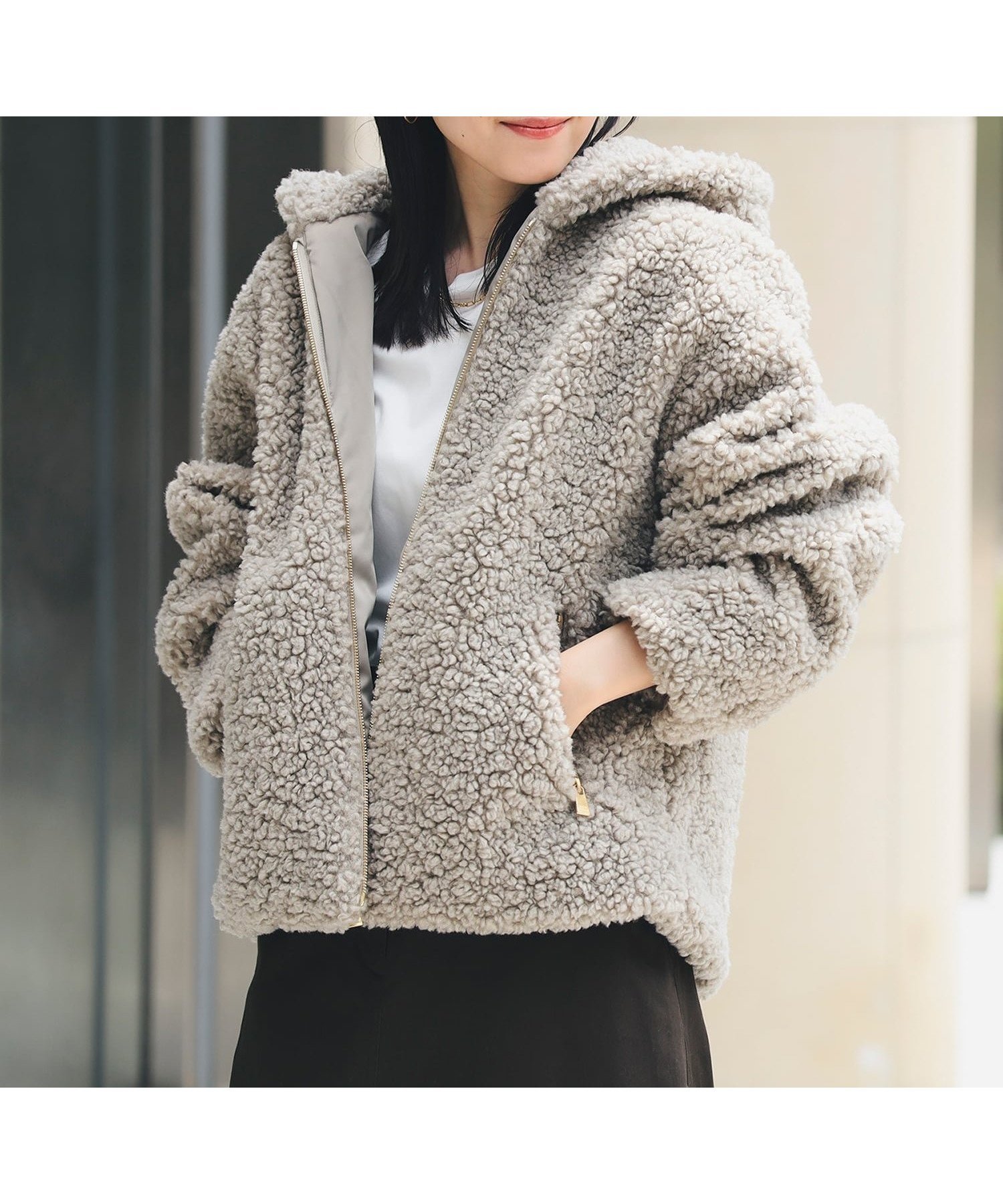 【デミルクス ビームス/Demi-Luxe BEAMS】の【WEB限定】TATRAS / IPAMA ボア フードジャケット 25AW タトラス インテリア・キッズ・メンズ・レディースファッション・服の通販 founy(ファニー)  ファッション Fashion レディースファッション Fashion for Women アウター Coat / Outerwear Collection レディースジャケット・軽アウター Jackets イタリア Italy コレクション Collection, Seasonal Line ジップ Zip, Zipper ジャケット Jacket, Outerwear ブルゾン Blouson, Bomber Jacket ミラノ Milano Style, Italian-Inspired メタル Metal, Metal Parts ラグジュアリー Luxury, Elegant リュクス Luxury, Elegant, High-End, Chic 2025年 2025 2025-2026秋冬・A/W Autumn/Winter 2025–26 AW25–26 LIGHT.GREY|ID: prp329100004619017 ipo3291000000034287459