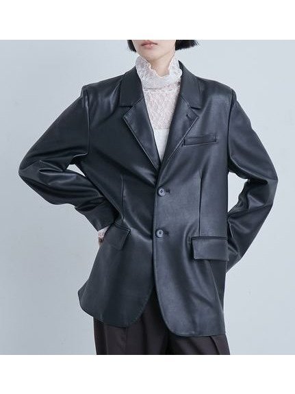【ミースロエ/MIESROHE】のヴィンテージライクシングルJK インテリア・キッズ・メンズ・レディースファッション・服の通販 founy(ファニー) 　ファッション　Fashion　レディースファッション　Fashion for Women　ストライプ　Stripe, Striped Pattern　トレンド　Trend, Trending Now　ボックス　Boxy, Box Shape　マニッシュ　Mannish, Boyish　BLK[009]|ID: prp329100004619073 ipo3291000000033123021