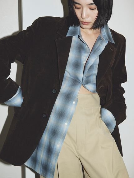 【ミースロエ/MIESROHE】のヴィンテージライクシングルJK インテリア・キッズ・メンズ・レディースファッション・服の通販 founy(ファニー) 　ファッション　Fashion　レディースファッション　Fashion for Women　ストライプ　Stripe, Striped Pattern　トレンド　Trend, Trending Now　ボックス　Boxy, Box Shape　マニッシュ　Mannish, Boyish　BRW[058]|ID: prp329100004619073 ipo3291000000033123023