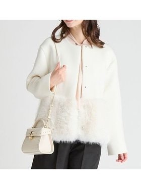 【セルフォード/CELFORD】の裾ファーブルゾン 人気、トレンドファッション・服の通販 founy(ファニー) ファッション Fashion レディースファッション Fashion for Women アウター Coat / Outerwear Collection ブルゾンジャケット・スポーティアウター Blouson Jackets ツイード Twill, Twill Weave ドット Polka Dot, Dot Pattern フロント Front, Front Design ブルゾン Blouson, Bomber Jacket メタル Metal, Metal Parts エレガント 上品 Elegant 人気 Popular, Best Seller |ID:prp329100004619081