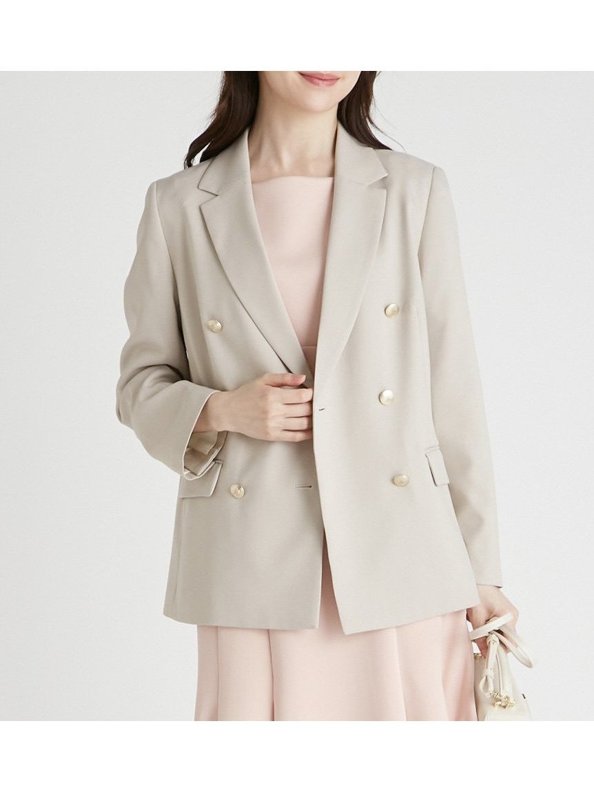 【セルフォード/CELFORD】のダブルテーラードジャケット インテリア・キッズ・メンズ・レディースファッション・服の通販 founy(ファニー) 　ファッション　Fashion　レディースファッション　Fashion for Women　アウター　Coat / Outerwear Collection　レディースジャケット・軽アウター　Jackets　テーラードジャケット / 通勤・きれいめスタイル　Tailored Jackets & Blazers　おすすめ　Recommended / Our Picks　エレガント 上品　Elegant　シェイプ　Shape, Slim Fit　ストライプ　Stripe, Striped Pattern　フロント　Front, Front Design　マニッシュ　Mannish, Boyish　メタル　Metal, Metal Parts　リュクス　Luxury, Elegant, High-End, Chic　LBEG[035]|ID: prp329100004619082 ipo3291000000033848439
