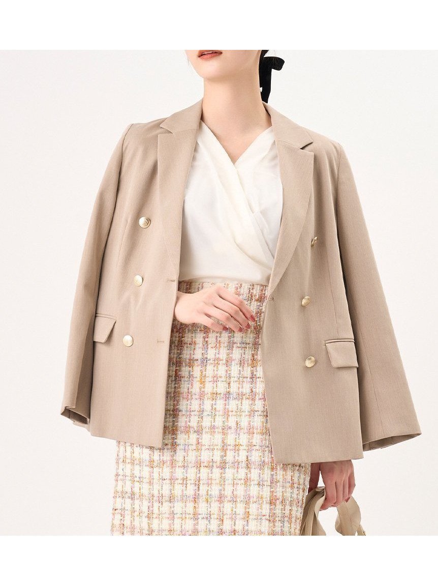 【セルフォード/CELFORD】のダブルテーラードジャケット インテリア・キッズ・メンズ・レディースファッション・服の通販 founy(ファニー) 　ファッション　Fashion　レディースファッション　Fashion for Women　アウター　Coat / Outerwear Collection　レディースジャケット・軽アウター　Jackets　テーラードジャケット / 通勤・きれいめスタイル　Tailored Jackets & Blazers　おすすめ　Recommended / Our Picks　エレガント 上品　Elegant　シェイプ　Shape, Slim Fit　ストライプ　Stripe, Striped Pattern　フロント　Front, Front Design　マニッシュ　Mannish, Boyish　メタル　Metal, Metal Parts　リュクス　Luxury, Elegant, High-End, Chic　CML[038]|ID: prp329100004619082 ipo3291000000033848440