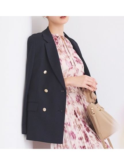 【セルフォード/CELFORD】のダブルテーラードジャケット インテリア・キッズ・メンズ・レディースファッション・服の通販 founy(ファニー) 　ファッション　Fashion　レディースファッション　Fashion for Women　アウター　Coat / Outerwear Collection　レディースジャケット・軽アウター　Jackets　テーラードジャケット / 通勤・きれいめスタイル　Tailored Jackets & Blazers　おすすめ　Recommended / Our Picks　エレガント 上品　Elegant　シェイプ　Shape, Slim Fit　ストライプ　Stripe, Striped Pattern　フロント　Front, Front Design　マニッシュ　Mannish, Boyish　メタル　Metal, Metal Parts　リュクス　Luxury, Elegant, High-End, Chic　DNVY[090]|ID: prp329100004619082 ipo3291000000033848441