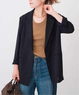 【スピック&スパン/Spick & Span】のドレープストライプジャケット 人気、トレンドファッション・服の通販 founy(ファニー) ファッション Fashion レディースファッション Fashion for Women アウター Coat / Outerwear Collection レディースジャケット・軽アウター Jackets シンプル Simple, Minimal ジャケット Jacket, Outerwear ストライプ Stripe, Striped Pattern セットアップ Set-Up, Coordinated Outfit タンク Tank Top, Sleeveless Top ドレス Dress, One-Piece |ID:prp329100004619111