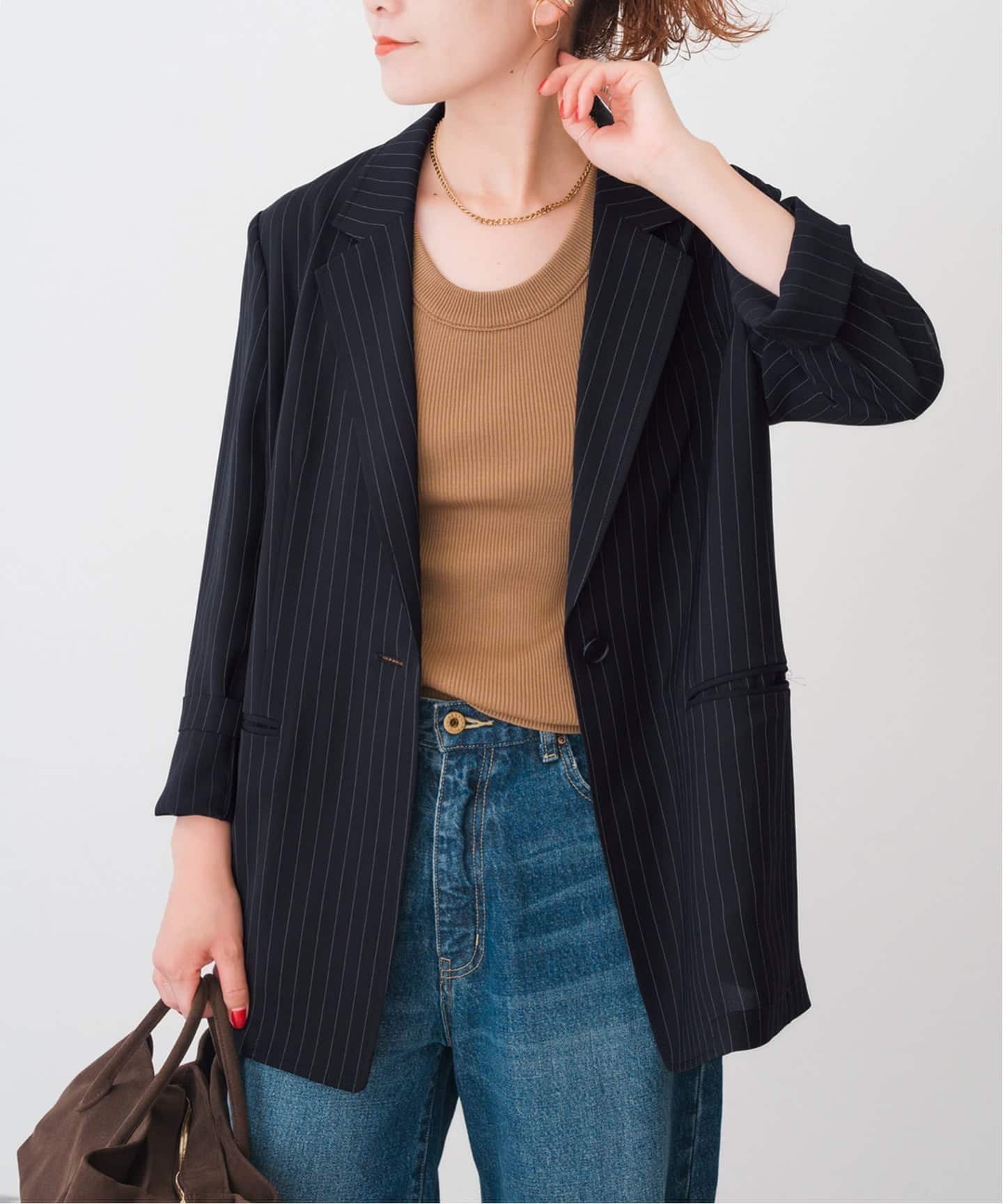 【スピック&スパン/Spick & Span】のドレープストライプジャケット 人気、トレンドファッション・服の通販 founy(ファニー) 　ファッション　Fashion　レディースファッション　Fashion for Women　アウター　Coat / Outerwear Collection　レディースジャケット・軽アウター　Jackets　シンプル　Simple, Minimal　ジャケット　Jacket, Outerwear　ストライプ　Stripe, Striped Pattern　セットアップ　Set-Up, Coordinated Outfit　タンク　Tank Top, Sleeveless Top　ドレス　Dress, One-Piece　 other-1|ID: prp329100004619111 ipo3291000000033449084