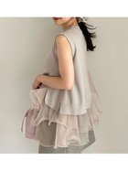【フレイ アイディー/FRAY I.D】の【WEB限定カラー】ラッフルフリルレイヤーニット 人気、トレンドファッション・服の通販 founy(ファニー) ファッション Fashion レディースファッション Fashion for Women トップス・カットソー Cut & Sew Tops ニット Knit Tops & Sweaters なめらか Smooth, Silky Texture インナー Innerwear オーガンジー Organza Fabric キャミソール Camisole, Spaghetti Strap Top シルク Silk, 100% Silk シンプル Simple, Minimal スリット Slit, Slit Detail フェミニン Feminine, Girly フリル Frill, Ruffle ラッフル Ruffle, Frill ワイド Wide, Wide Fit エレガント 上品 Elegant thumbnail [限定]BEG[037]|ID: prp329100004619300 ipo3291000000033126861