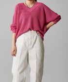 【その他のブランド/Other】のリネン畦デザインVネックプルオーバー Pink|ID: prp329100004619312 ipo3291000000033127071