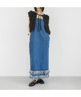 【ケービーエフ/KBF / URBAN RESEARCH】のフリンジデニムキャミワンピース 人気、トレンドファッション・服の通販 founy(ファニー) ファッション Fashion レディースファッション Fashion for Women ワンピース Dresses キャミソールワンピース Camisole Dresses 2025年 2025 2025-2026秋冬・A/W Autumn/Winter 2025–26 AW25–26 冬 Winter / This Winter インナー Innerwear キャミワンピース Cami Dress, Slip Dress フリンジ Fringe, Tassel ロング Long, Long-Length A/W・秋冬 Autumn/Winter |ID:prp329100004619322