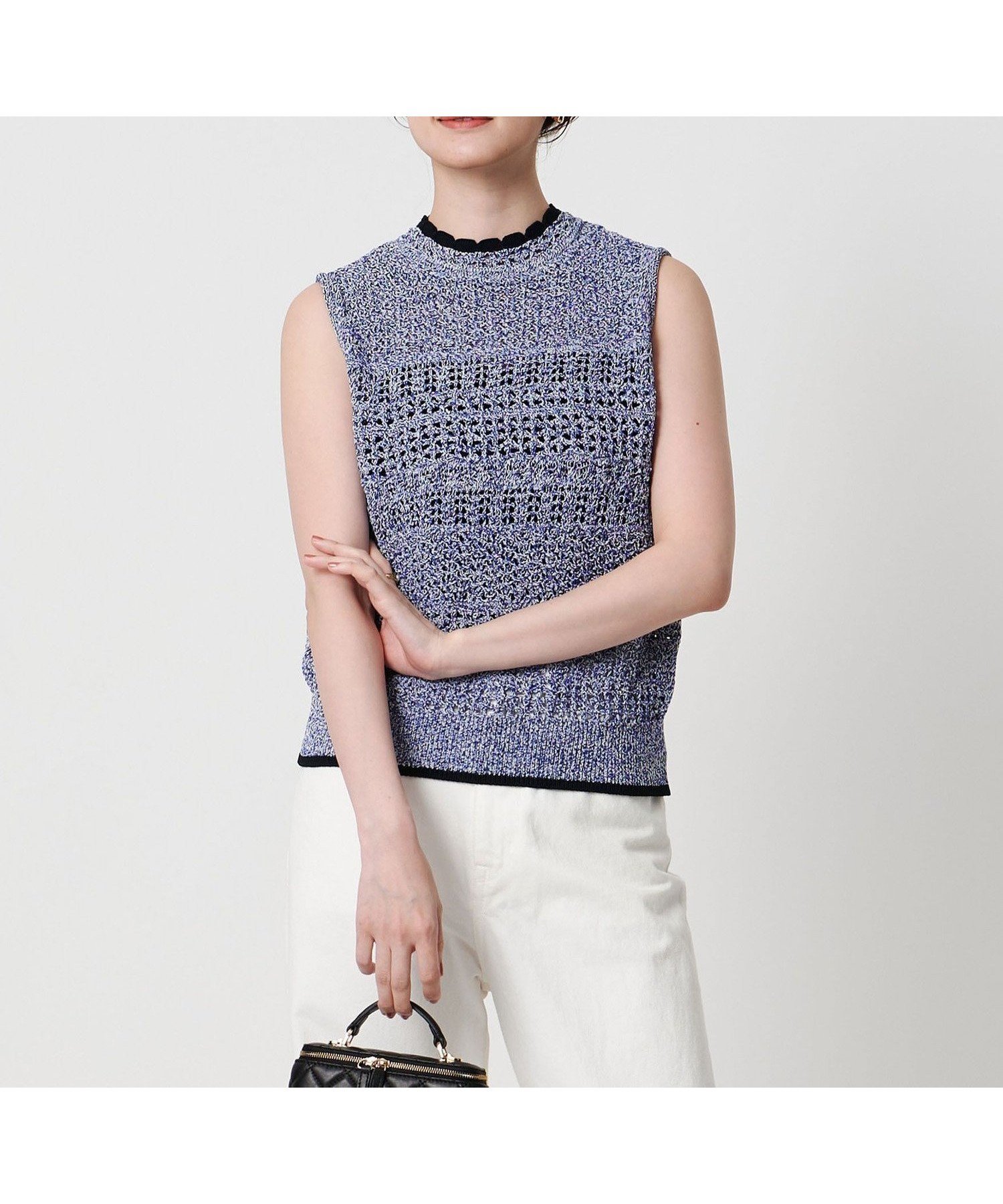【ユナイテッドアローズ/UNITED ARROWS】のYTM ノースリーブ ニット インテリア・キッズ・メンズ・レディースファッション・服の通販 founy(ファニー) 　ファッション　Fashion　レディースファッション　Fashion for Women　トップス・カットソー　Cut & Sew Tops　ニット　Knit Tops & Sweaters　キャミソール&ノースリーブ　Camisoles & Sleeveless Tops　インナー　Innerwear　カーディガン　Cardigan, Knitwear　ジャケット　Jacket, Outerwear　スカラップ　Scallop, Scalloped Edge　ノースリーブ　Sleeveless, No-Sleeve　ワイド　Wide, Wide Fit　エレガント 上品　Elegant　透かし　Cut-Out, Lacework　その他7|ID: prp329100004619382 ipo3291000000033127803