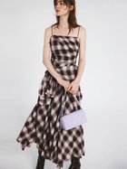 【フレイ アイディー/FRAY I.D】のオンブレチェックアシメヘムキャミドレス 人気、トレンドファッション・服の通販 founy(ファニー) ファッション Fashion レディースファッション Fashion for Women トップス・カットソー Cut & Sew Tops キャミソール&ノースリーブ Camisoles & Sleeveless Tops ワンピース Dresses フォーマル・パーティードレス・結婚式用ドレス Elegant & Casual Dresses イレギュラーヘム Irregular Hem 秋 Autumn カッティング Cutting Detail キャミソール Camisole, Spaghetti Strap Top グラデーション Gradient, Ombre シャーリング Shirring, Ruched スマート Smart, Elegant チェック Check, Plaid, Tartan トレンド Trend, Trending Now ドレープ Drape, Draping Fabric フリンジ Fringe, Tassel フレア Flare, Flared 別注 Limited Edition, Custom Order モノトーン Monotone, Black and White ランダム Random, Irregular エレガント 上品 Elegant thumbnail PNK[066]|ID: prp329100004619394 ipo3291000000034009925