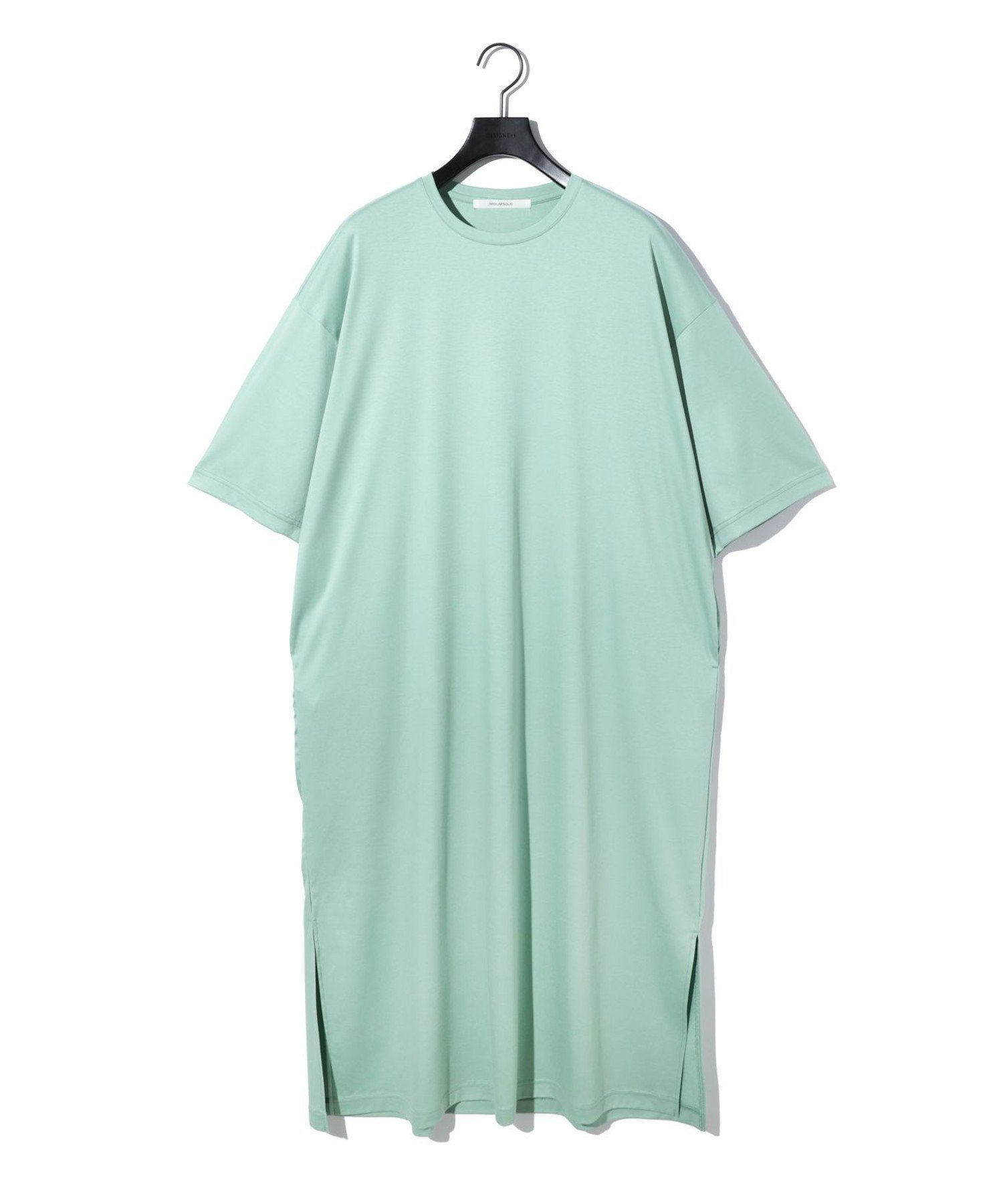 【マーコート/MARcourt】のMIDIUMISOLID for Ladies リラックススリットワンピース インテリア・キッズ・メンズ・レディースファッション・服の通販 founy(ファニー) 　ファッション　Fashion　レディースファッション　Fashion for Women　ワンピース　Dresses　カットソー　Cut and Sewn Top　シンプル　Simple, Minimal　スリット　Slit, Slit Detail　ベーシック　Basic, Essential　ボトム　Bottoms, Lower Wear　ポケット　Pocket, Pocket Detail　無地　Plain, Solid Color　ペールグリーン|ID: prp329100004619470 ipo3291000000033128275