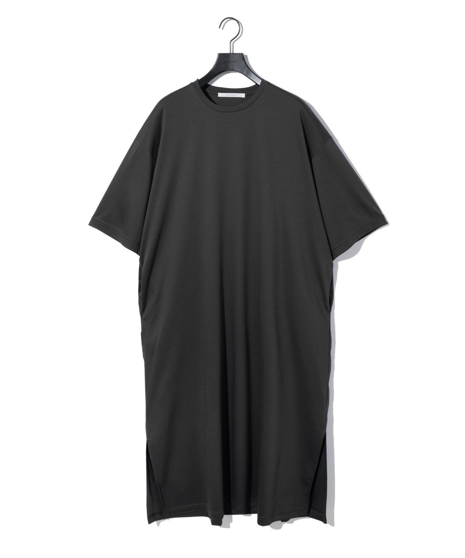 【マーコート/MARcourt】のMIDIUMISOLID for Ladies リラックススリットワンピース インテリア・キッズ・メンズ・レディースファッション・服の通販 founy(ファニー) 　ファッション　Fashion　レディースファッション　Fashion for Women　ワンピース　Dresses　カットソー　Cut and Sewn Top　シンプル　Simple, Minimal　スリット　Slit, Slit Detail　ベーシック　Basic, Essential　ボトム　Bottoms, Lower Wear　ポケット　Pocket, Pocket Detail　無地　Plain, Solid Color　ブラック|ID: prp329100004619470 ipo3291000000033128277