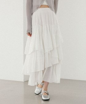 【ヘザー/Heather】のフリルティアードロングスカート 人気、トレンドファッション・服の通販 founy(ファニー) ファッション Fashion レディースファッション Fashion for Women スカート Skirts ロングスカート Long Skirts / Maxi & Midi Skirts おすすめ Recommended / Our Picks コンパクト Compact, Small Size フリル Frill, Ruffle 人気 Popular, Best Seller |ID:prp329100004619522