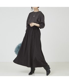 【アバハウスマヴィ/abahouse mavie】の【大人のいちまんワンピ】カットコンビドロストワンピース 人気、トレンドファッション・服の通販 founy(ファニー) ファッション Fashion レディースファッション Fashion for Women ワンピース Dresses カットソー Cut and Sewn Top ドッキング Docking, Mixed Material ワッシャー Washer, Crinkled Finish 楽ちん Easy Fit, Comfortable |ID:prp329100004619551