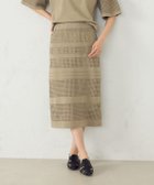 【コムサイズム/COMME CA ISM】のスクエアメッシュ総柄ニットスカート / セットアップ対応 オリーブ|ID: prp329100004619583 ipo3291000000033645125