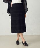 【コムサイズム/COMME CA ISM】のスクエアメッシュ総柄ニットスカート / セットアップ対応 ブラック|ID: prp329100004619583 ipo3291000000033645128