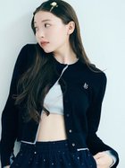 【リリーブラウン/Lily Brown】のカシミアブレンドレイヤードカーディガン 人気、トレンドファッション・服の通販 founy(ファニー) ファッション Fashion レディースファッション Fashion for Women トップス・カットソー Cut & Sew Tops カーディガン・羽織り Layered Style Cardigans なめらか Smooth, Silky Texture デニム Denim, Jeans Material トレンド Trend, Trending Now プリーツ Pleats, Pleated レオパード Leopard, Animal Print 無地 Plain, Solid Color thumbnail NVY[089]|ID: prp329100004619597 ipo3291000000033207502