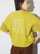 【サマンサモスモス/Samansa Mos2】の接触冷感 袖メッシュプリントTシャツ 人気、トレンドファッション・服の通販 founy(ファニー) ファッション Fashion レディースファッション Fashion for Women トップス・カットソー Cut & Sew Tops シャツ・ブラウス・オフィスカジュアル Elegant Blouses & Button-Ups ロングTシャツ・Tシャツ Longline T-Shirts & Tees プリント Print, Printed Pattern メッシュ Mesh, Net Fabric thumbnail グリーン|ID: prp329100004619645 ipo3291000000033567350