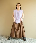 【ビーミングライフストアバイビームス/B:MING LIFE STORE by BEAMS】の【百田夏菜子さん着用】【洗える】ツイル ギャザー スカート(S~M) 25AW 秋まで使える 初秋 晩夏 お出かけ BROWN|ID:prp329100004619653