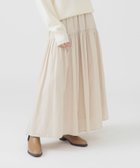 【ビーミングライフストアバイビームス/B:MING LIFE STORE by BEAMS】の【百田夏菜子さん着用】【洗える】ツイル ギャザー スカート(S~M) 25AW 秋まで使える 初秋 晩夏 お出かけ ECRU|ID:prp329100004619653