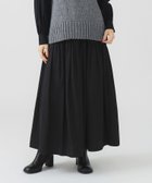 【ビーミングライフストアバイビームス/B:MING LIFE STORE by BEAMS】の【百田夏菜子さん着用】【洗える】ツイル ギャザー スカート(S~M) 25AW 秋まで使える 初秋 晩夏 お出かけ BLACK|ID:prp329100004619653