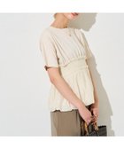 【フリークスストア/FREAK'S STORE】のシアー ワッシャー ドッキング バルーン 半袖 トップス【限定展開】 エクリュ×アイボリー|ID: prp329100004619654 ipo3291000000033593161