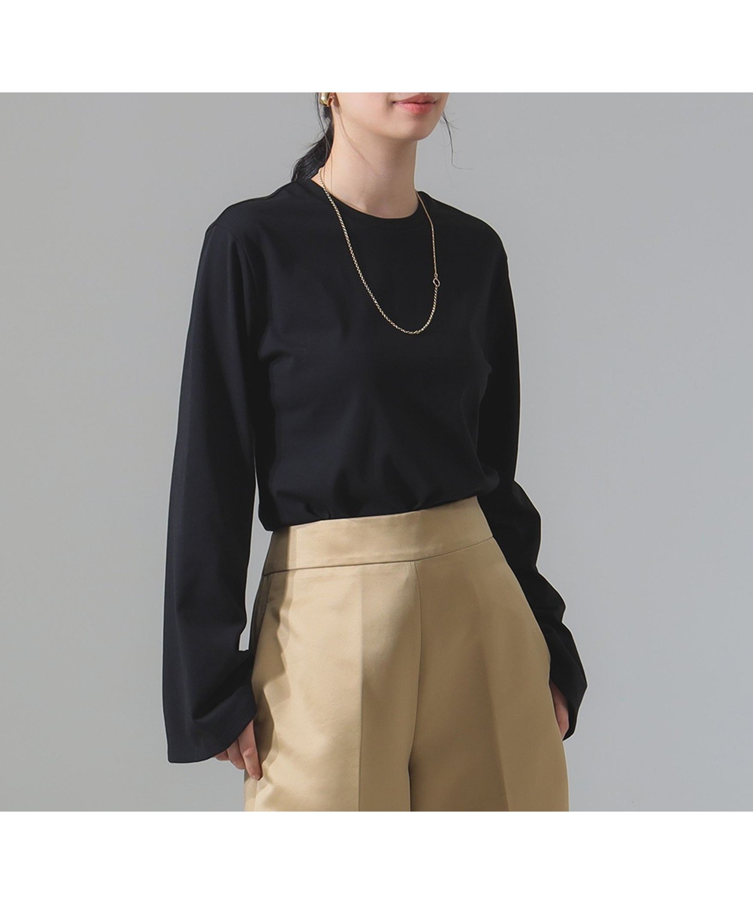 【デミルクス ビームス/Demi-Luxe BEAMS】の【6/25新規値下げ】フレアスリーブ プルオーバー インテリア・キッズ・メンズ・レディースファッション・服の通販 founy(ファニー) 　ファッション　Fashion　レディースファッション　Fashion for Women　トップス・カットソー　Cut & Sew Tops　カジュアルプルオーバー・ニットトップス　Pullovers & Knit Tops / Casual Pullovers　カットソー　Cut and Sewn Top　スリット　Slit, Slit Detail　スリーブ　Sleeve, Long Sleeve / Short Sleeve　バランス　Balance, Style Balance　フェミニン　Feminine, Girly　フレア　Flare, Flared　BLACK|ID: prp329100004619747 ipo3291000000033373003