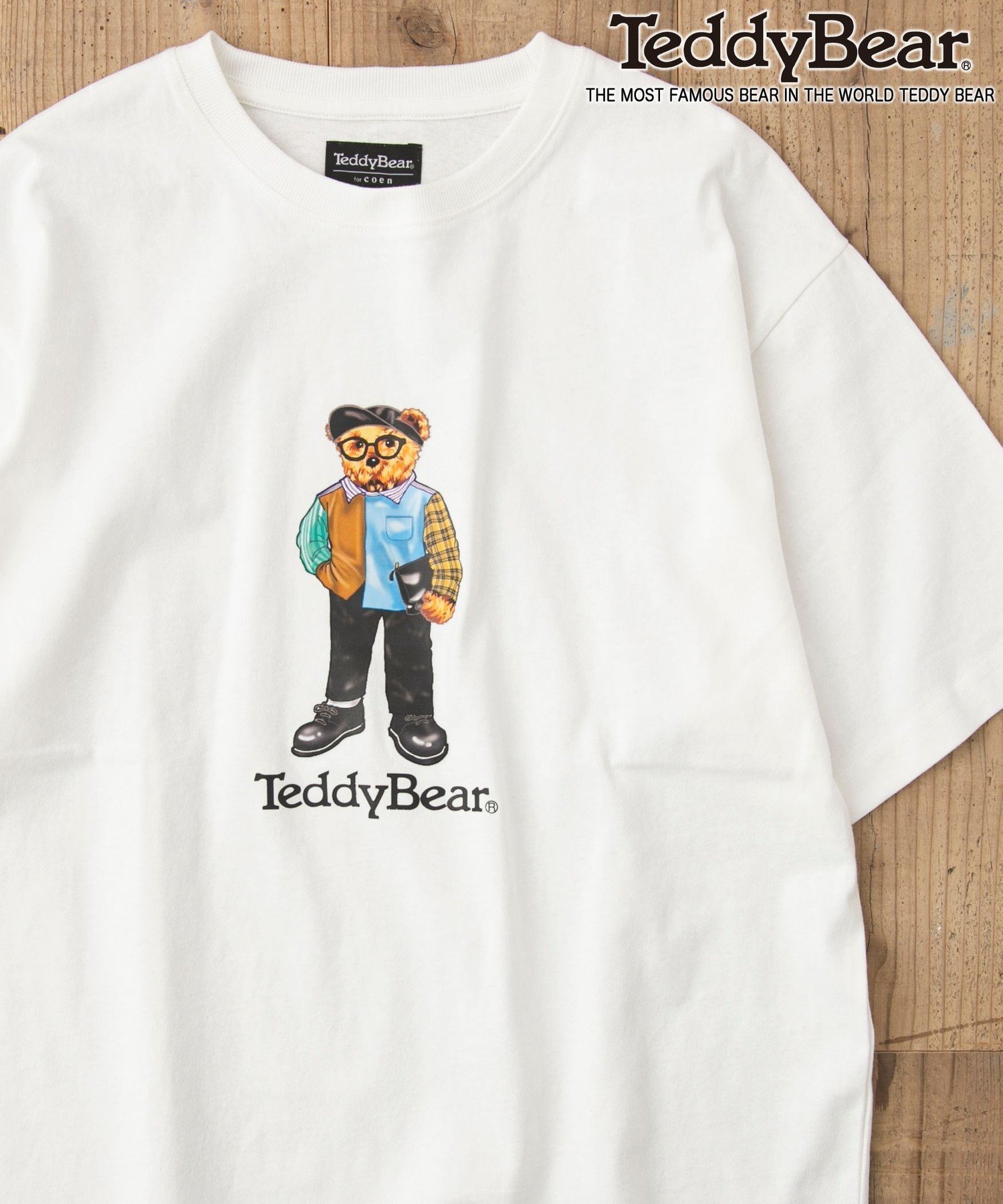 【コーエン/COEN】のTeddy Bear(テディベア)別注プリントTシャツ インテリア・キッズ・メンズ・レディースファッション・服の通販 founy(ファニー) 　ファッション　Fashion　レディースファッション　Fashion for Women　トップス・カットソー　Cut & Sew Tops　シャツ・ブラウス・オフィスカジュアル　Elegant Blouses & Button-Ups　ロングTシャツ・Tシャツ　Longline T-Shirts & Tees　おすすめ　Recommended / Our Picks　トレンド　Trend, Trending Now　プリント　Print, Printed Pattern　メンズ　Men's, Menswear　別注　Limited Edition, Custom Order　その他1|ID: prp329100004619793 ipo3291000000033595455