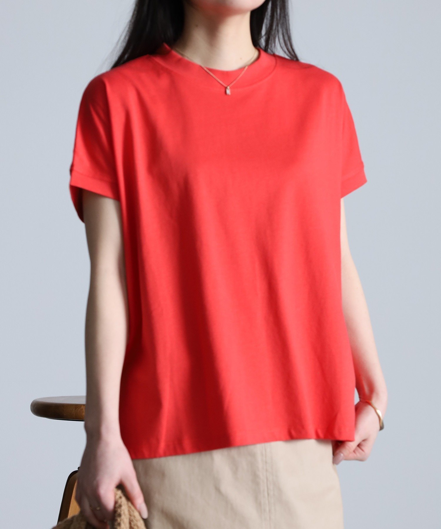 【ラナン/Ranan】のBC プチハイネックプルオーバー半袖 インテリア・キッズ・メンズ・レディースファッション・服の通販 founy(ファニー) 　ファッション　Fashion　レディースファッション　Fashion for Women　トップス・カットソー　Cut & Sew Tops　カジュアルプルオーバー・ニットトップス　Pullovers & Knit Tops / Casual Pullovers　ストライプ　Stripe, Striped Pattern　スリット　Slit, Slit Detail　スリーブ　Sleeve, Long Sleeve / Short Sleeve　デニム　Denim, Jeans Material　トレンド　Trend, Trending Now　ハイネック　High Neck, Mock Neck　フラット　Flat, Flat Shoes　フレンチ　French, French Style　ベーシック　Basic, Essential　半袖　Short Sleeve, Half Sleeve　モックネック　Mock Neck, Short Turtleneck　おすすめ　Recommended / Our Picks　夏　Summer　エレガント 上品　Elegant　ORRE|ID: prp329100004619844 ipo3291000000033546196