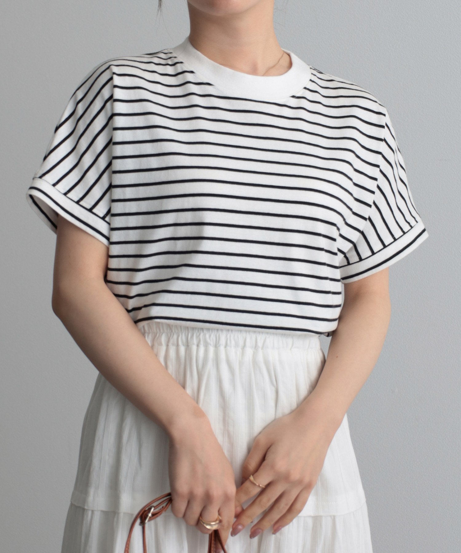 【ラナン/Ranan】のBC プチハイネックプルオーバー半袖 インテリア・キッズ・メンズ・レディースファッション・服の通販 founy(ファニー) 　ファッション　Fashion　レディースファッション　Fashion for Women　トップス・カットソー　Cut & Sew Tops　カジュアルプルオーバー・ニットトップス　Pullovers & Knit Tops / Casual Pullovers　ストライプ　Stripe, Striped Pattern　スリット　Slit, Slit Detail　スリーブ　Sleeve, Long Sleeve / Short Sleeve　デニム　Denim, Jeans Material　トレンド　Trend, Trending Now　ハイネック　High Neck, Mock Neck　フラット　Flat, Flat Shoes　フレンチ　French, French Style　ベーシック　Basic, Essential　半袖　Short Sleeve, Half Sleeve　モックネック　Mock Neck, Short Turtleneck　おすすめ　Recommended / Our Picks　夏　Summer　エレガント 上品　Elegant　WHBO|ID: prp329100004619844 ipo3291000000033546204
