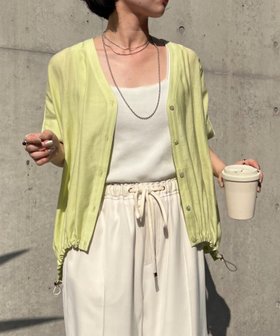 【ジェナ エスパス メルヴェイユ/Jena espace merveilleux】の【スッキリ半袖Vシャツ】裾ドロストダブルVシャツ 人気、トレンドファッション・服の通販 founy(ファニー) ファッション Fashion レディースファッション Fashion for Women トップス・カットソー Cut & Sew Tops シャツ・ブラウス・オフィスカジュアル Elegant Blouses & Button-Ups スマート Smart, Elegant ドローコード Drawcord, Drawstring Cord 半袖 Short Sleeve, Half Sleeve 再入荷 Restock / Back in Stock おすすめ Recommended / Our Picks |ID:prp329100004619958