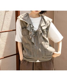 【ニコアンド/niko and】の2WAY衿フリルデニムベスト 人気、トレンドファッション・服の通販 founy(ファニー) ファッション Fashion レディースファッション Fashion for Women アウター Coat / Outerwear Collection トップス・カットソー Cut & Sew Tops ベスト&ジレ / 重ね着スタイル Vests & Gilets おすすめ Recommended / Our Picks インナー Innerwear タンク Tank Top, Sleeveless Top デニム Denim, Jeans Material バランス Balance, Style Balance フェミニン Feminine, Girly フリル Frill, Ruffle ベスト Vest, Waistcoat ロング Long, Long-Length ワーク Workwear, Utility Style ヴィンテージ Vintage Style 夏 Summer |ID:prp329100004620045