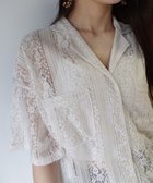 【コーナーズ/CORNERS】のレースオープンカラー半袖シャツ 人気、トレンドファッション・服の通販 founy(ファニー) ファッション Fashion レディースファッション Fashion for Women トップス・カットソー Cut & Sew Tops シャツ・ブラウス・オフィスカジュアル Elegant Blouses & Button-Ups レース Lace, Lace Fabric 半袖 Short Sleeve, Half Sleeve thumbnail ライトベージュ|ID: prp329100004620051 ipo3291000000033201282