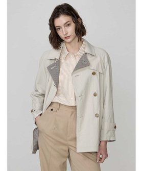 【アクアスキュータム/Aquascutum】のチェックリバーシブル ショートコート 人気、トレンドファッション・服の通販 founy(ファニー) ファッション Fashion レディースファッション Fashion for Women アウター Coat / Outerwear Collection コート・ロングコート・ピーコート Long Coats, Peacoats & More ショート Short, Short Length チェック Check, Plaid, Tartan パッチ Patch, Appliqué 無地 Plain, Solid Color リラックス Relax, Relaxed Fit ワッシャー Washer, Crinkled Finish |ID:prp329100004620124