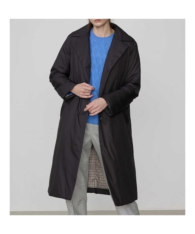 【アクアスキュータム/Aquascutum】のステッチレスダウンコート LONG インテリア・キッズ・メンズ・レディースファッション・服の通販 founy(ファニー) 　ファッション　Fashion　レディースファッション　Fashion for Women　アウター　Coat / Outerwear Collection　コート・ロングコート・ピーコート　Long Coats, Peacoats & More　ダウンジャケット・軽量ダウン　Warm & Lightweight Down Jackets　ジャケット　Jacket, Outerwear　ストレッチ　Stretch, Stretchy Fabric　タフタ　Taffeta, Structured Fabric　ダウン　Down, Puffer　チェック　Check, Plaid, Tartan　ビジネス 仕事 通勤　Business / Work / Commuting　ブラック|ID: prp329100004620134 ipo3291000000033137572