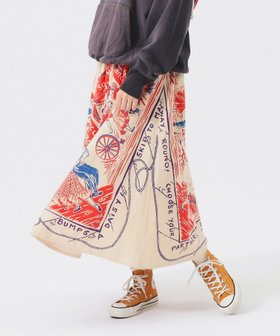 【ビームス ウイメン/BEAMS】の【別注】BINDU / ウエスタン スカート 25AW ウエストゴム ビンドゥ 大人カジュアル 人気、トレンドファッション・服の通販 founy(ファニー) ファッション Fashion レディースファッション Fashion for Women スカート Skirts インド Indian Textile ウエスタン Western Style ヴィンテージ Vintage Style デニム Denim, Jeans Material パープル Purple, Violet 別注 Limited Edition, Custom Order リラックス Relax, Relaxed Fit A/W・秋冬 Autumn/Winter おすすめ Recommended / Our Picks 2025年 2025 2025-2026秋冬・A/W Autumn/Winter 2025–26 AW25–26 |ID:prp329100004620356