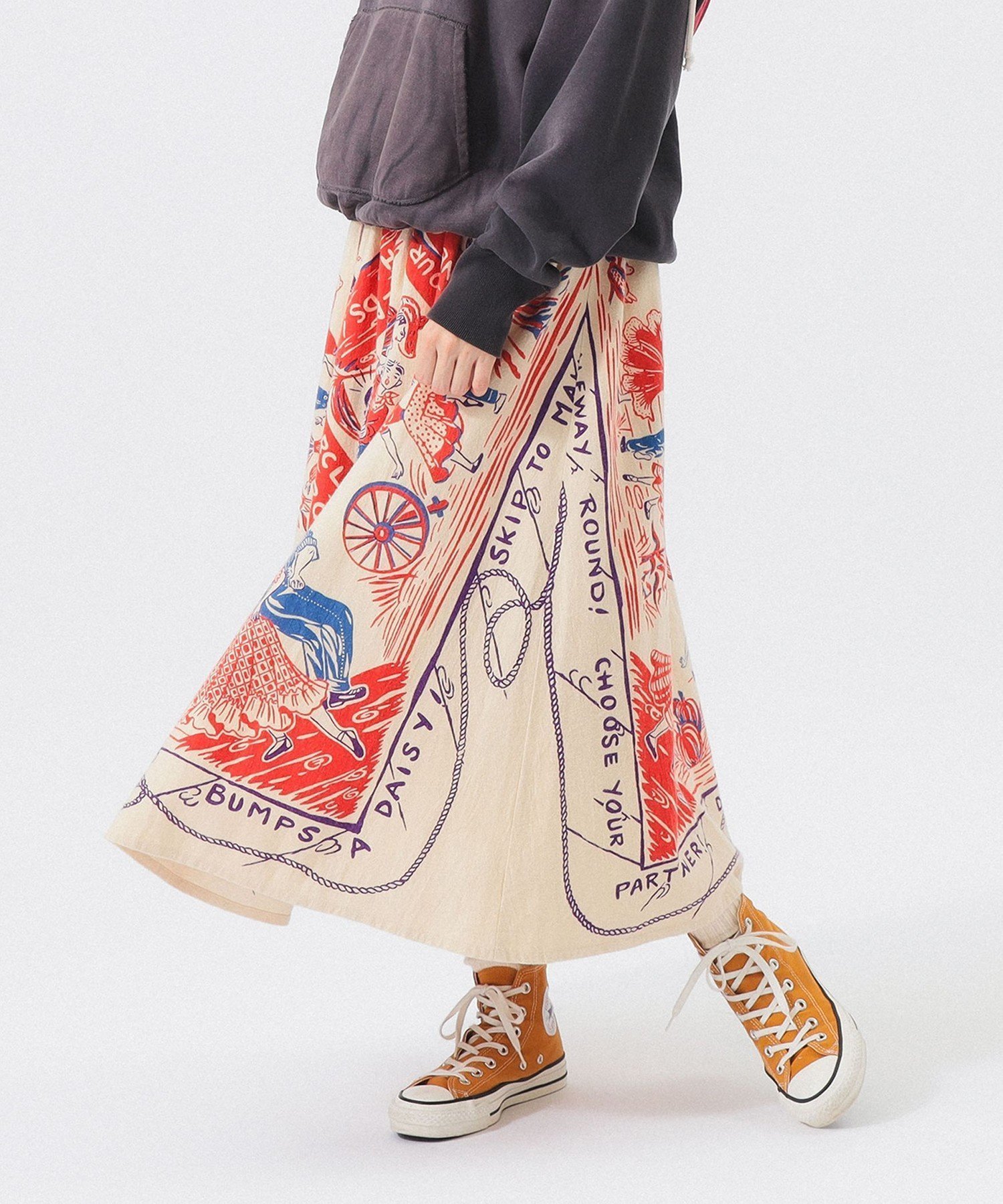 【ビームス ウイメン/BEAMS】の【別注】BINDU / ウエスタン スカート 25AW ウエストゴム ビンドゥ 大人カジュアル 人気、トレンドファッション・服の通販 founy(ファニー) 　ファッション　Fashion　レディースファッション　Fashion for Women　スカート　Skirts　インド　Indian Textile　ウエスタン　Western Style　ヴィンテージ　Vintage Style　デニム　Denim, Jeans Material　パープル　Purple, Violet　別注　Limited Edition, Custom Order　リラックス　Relax, Relaxed Fit　A/W・秋冬　Autumn/Winter　おすすめ　Recommended / Our Picks　2025年　2025　2025-2026秋冬・A/W　Autumn/Winter 2025–26 AW25–26　 other-1|ID: prp329100004620356 ipo3291000000033672353